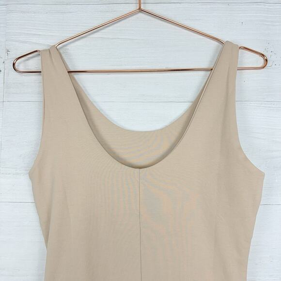 Pact Everyday Tank Bodysuit Organic Cotton Medium Beige Sustainable Minimalist - Picture 9 of 14